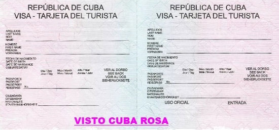 Visto Turistico Rosa Cuba